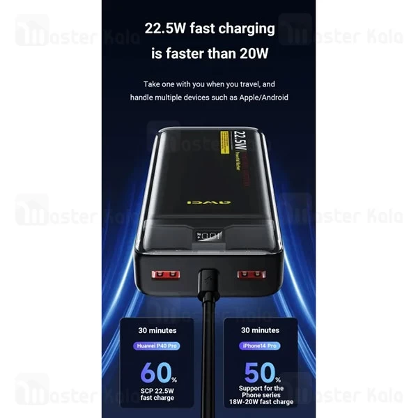 پاوربانک 20000 اوی Awei P78K توان 22.5 وات