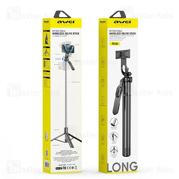 مونوپاد و سه پایه شاتر دار اوی Awei Selfie Stick X56