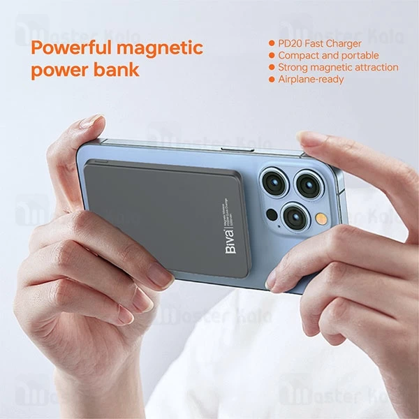 پاوربانک وایرلس 10000 مگنتی بیوا Biva BP-031 توان 20 وات