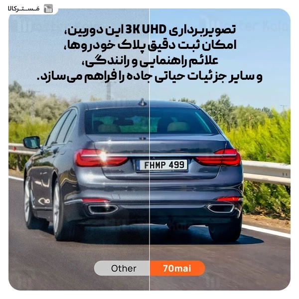 آینه هوشمند خودرو شیائومی Xiaomi 70mai Rearview Dash Cam S500