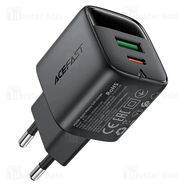 شارژر دیواری ایس فست ACEFAST A114 PD25W GaN Fast Charger توان 25 وات