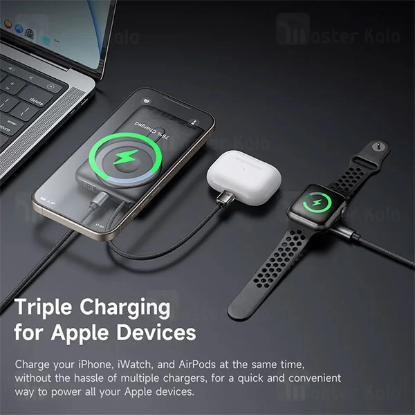 پاوربانک وایرلس 10000 مگنتی مک دودو Mcdodo MC-6320 توان 20 وات دارای کابل متصل و استند