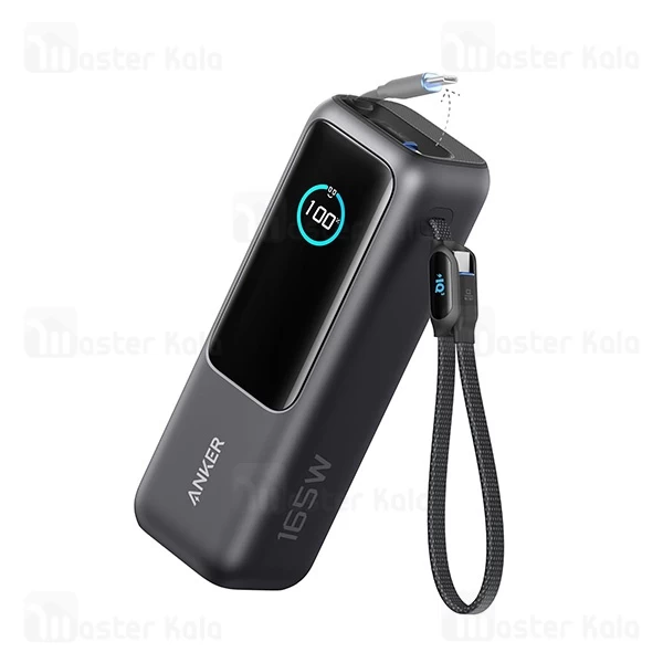 پاوربانک 25000 انکر Anker A1695 Zolo Power Bank توان 165 وات همراه با کابل متصل