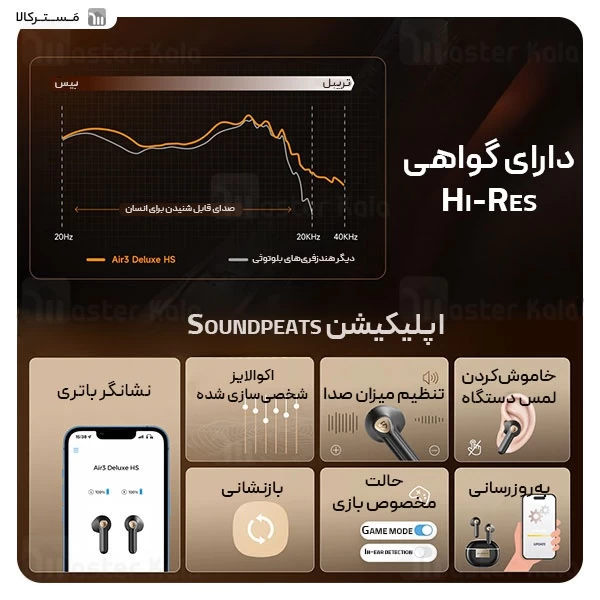 هندزفری بلوتوث دوگوش ساندپیتز SoundPeats Air3 Deluxe HS