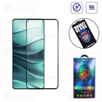 گلس تمام صفحه تمام چسب مانکی Xiaomi Redmi Note 14 5G Monkey Anti Static Glass
