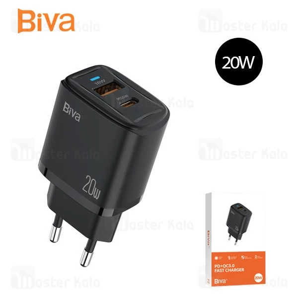 شارژر دیواری بیوا Biva HC-33 PD QC3.0 Fast Charger توان 20 وات