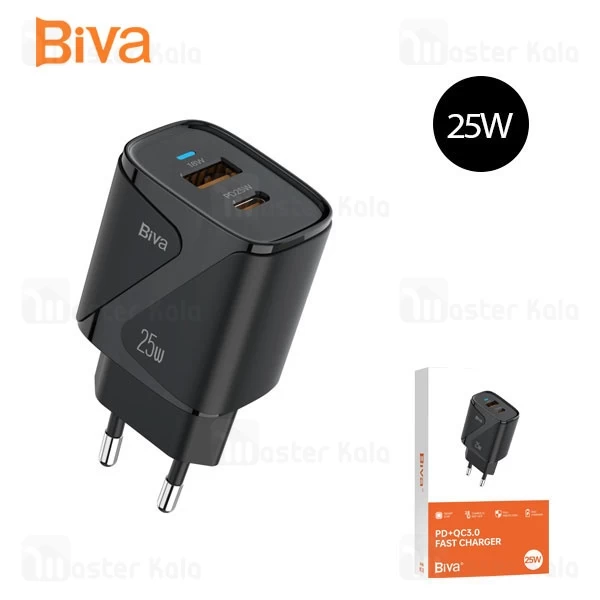 شارژر دیواری بیوا Biva HC-38 PD QC3.0 Fast Charger توان 25 وات