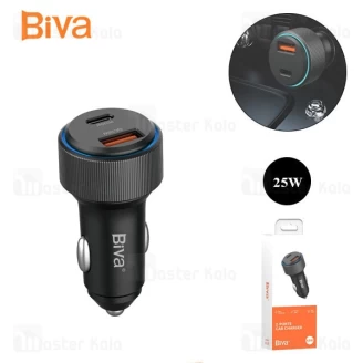 شارژر فندکی بیوا Biva CC-25 2-Ports Car Charger توان 25 وات