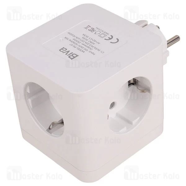 چند راهی برق و شارژر بیوا Biva PS-07 Power Strip دارای 3 پورت