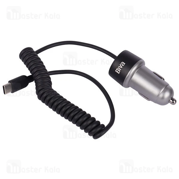 شارژر فندکی بیوا Biva CC-39 توان 55 وات دارای کابل متصل