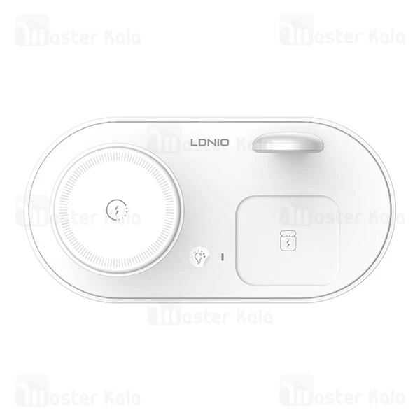 استند و شارژر وایرلس چند کاره مگنتی الدینیو Ldnio WL01 توان 15 وات با قابلیت شارژ ساعت هوشمند