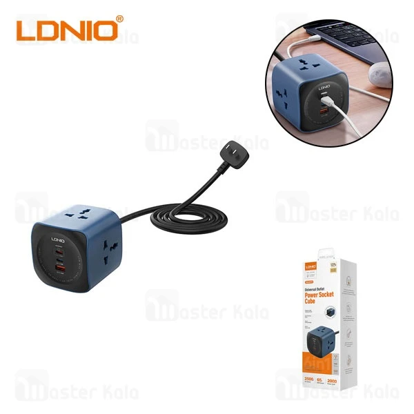 چند راهی برق و شارژر الدینیو Ldnio SC3319 دارای 3 پورت