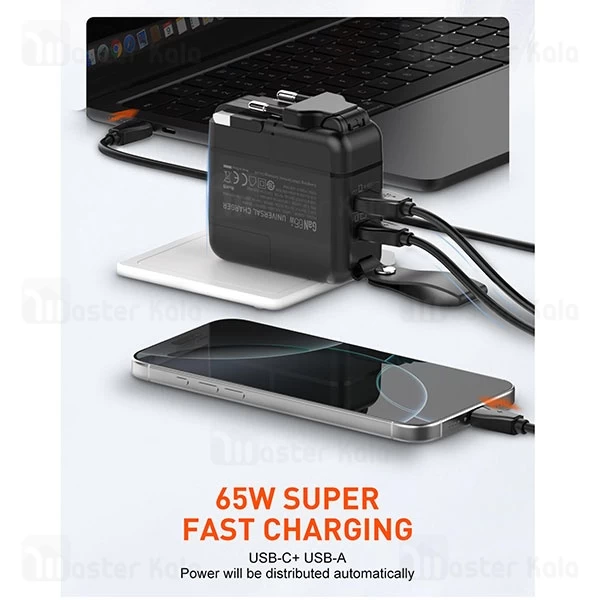 شارژر دیواری الدینیو Ldnio GaN Supper Fast Charger Q2618 توان 65 وات