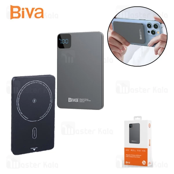 پاوربانک وایرلس 5000 مگنتی بیوا Biva BP-030 توان 20 وات