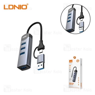 هاب 4 پورت تایپ سی الدینیو LDNIO DS-134UC