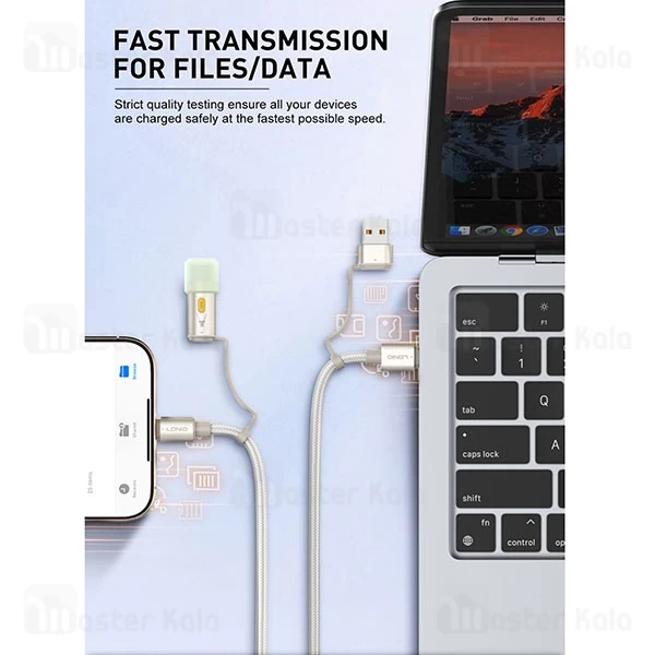 کابل Type C الدینیو LDNIO LC17 Charging Data Cable توان 65 وات