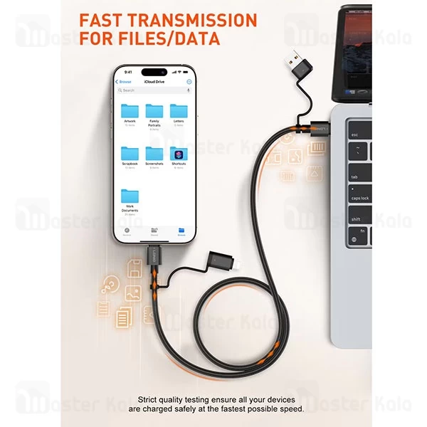کابل Type C الدینیو LDNIO LC16 Charging Data Cable توان 65 وات