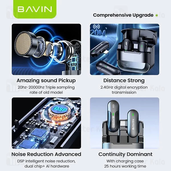 میکروفون بی سیم Type C باوین Bavin MP100