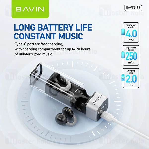 هندزفری بلوتوث باوین Bavin Airpod 68