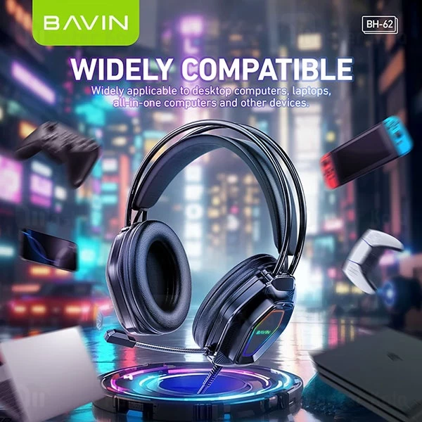 هدفون سیمی گیمینگ باوین Bavin BH62