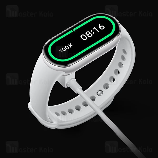 دستبند سلامتی هوشمند شیائومی Xiaomi Mi Band 10 M2459B1 نسخه گلوبال در حالت شارژ
