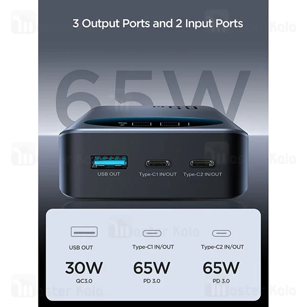 پاوربانک 20000 فست شارژ جویروم Joyroom JR-PBF04 توان 65 وات