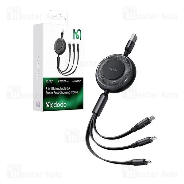کابل سه سر مک دودو Mcdodo CA-3730 توان 66 وات و طول 1.2متر