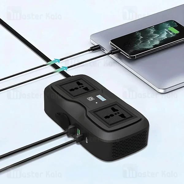 شارژر فندکی و چند راهی برق خودرو گرین لاین Green Lion GC-233 Power Inverter توان 200 وات