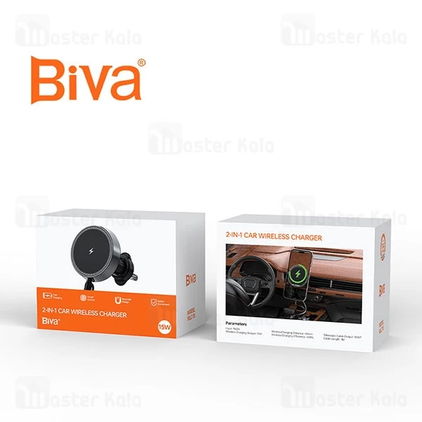 هولدر و شارژ وایرلس دریچه کولری هوشمند بیوا Biva WLC-18 توان 15 وات