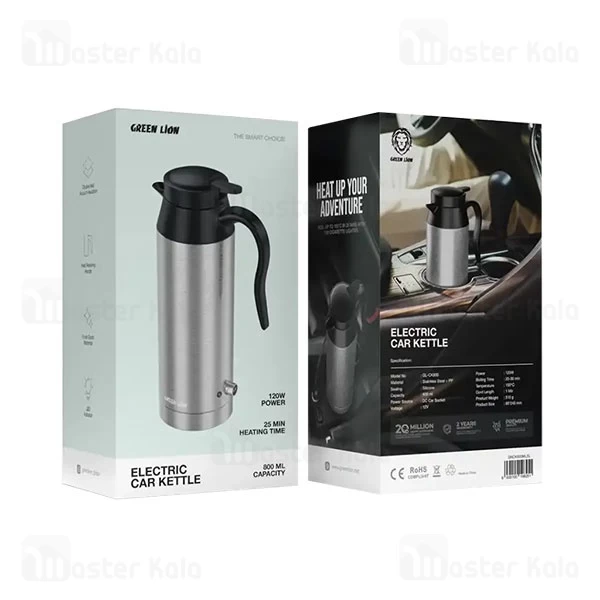 کتری برقی گرین لاین Green Lion GNCK800MLSL Electric Car Kettle ظرفیت 0.8 لیتر