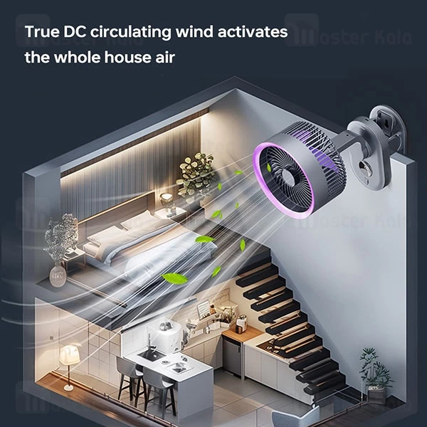 پنکه رومیزی شارژی بیوا Biva Clamped and Hung Circulation Fan FA-03