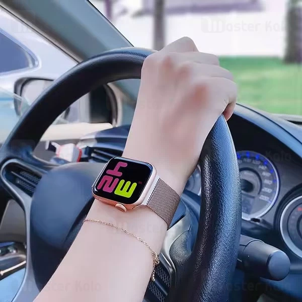 بند فلزی اپل واچ و ساعت HK سایز‌های 42 / 44 / 45 / 49 میلی متری Apple Watch Stainless Steel Milanese