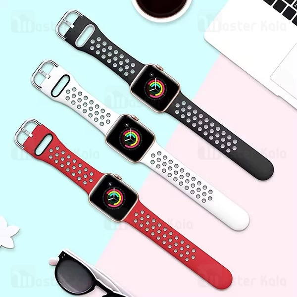 بند سیلیکونی طرح نایکی اپل واچ و ساعت HK سایز‌های 42 / 44 / 45 / 49 میلی متری Apple Watch / HK Strap