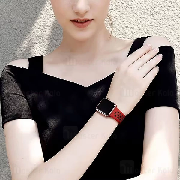 بند سیلیکونی طرح نایکی اپل واچ و ساعت HK سایز‌های 42 / 44 / 45 / 49 میلی متری Apple Watch / HK Strap