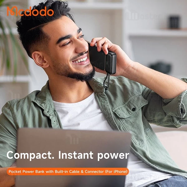 پاوربانک 5000 مک دودو Mcdodo MC-7800 توان 22.5 وات همراه با کانکتور لایتنینگ