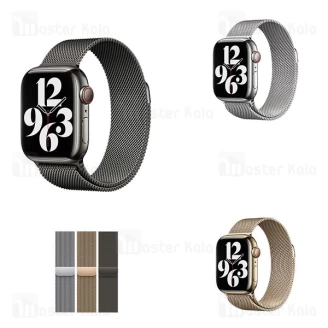 بند فلزی اپل واچ و ساعت HK سایز‌های 38 / 40 / 41 میلی متری Apple Watch Stainless Steel Milanese