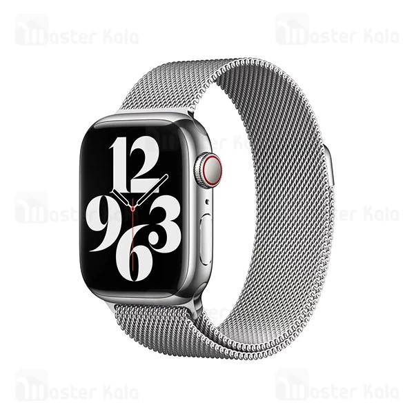 بند فلزی اپل واچ و ساعت HK سایز‌های 42 / 44 / 45 / 49 میلی متری Apple Watch Stainless Steel Milanese