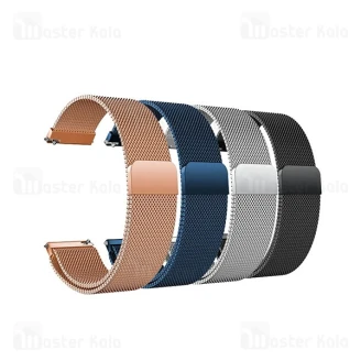 بند فلزی ساعت‌های هوشمند 22 میلی متری Smart Watch 22mm Stainless Steel Milanese Strap با قفل مگنتی