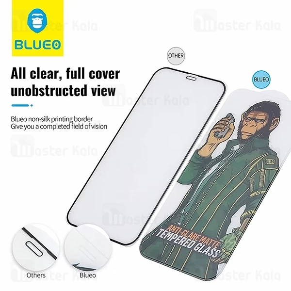 گلس تمام چسب مات بلوئو Apple iPhone 13 / 13 Pro Blueo Anti-Glare Matte