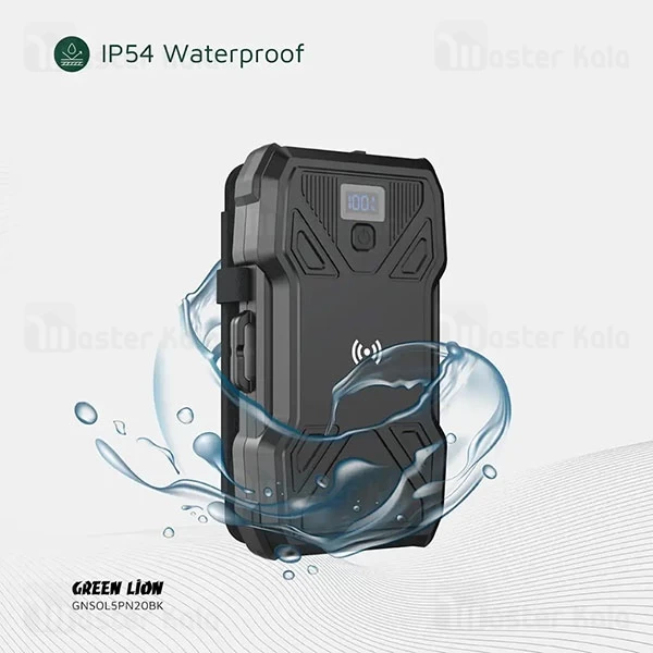 پاوربانک خورشیدی 20000 گرین لاین Green Lion PD20W Solar 5-Panel GNSOL5PN20BK توان 20 وات