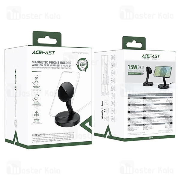 هولدر و شارژر وایرلس مگ سیف ایس فست ACEFAST E26 توان 15 وات