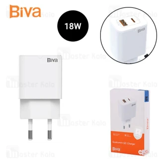 شارژر دیواری بیوا Biva HC-04Q+C توان 18 وات