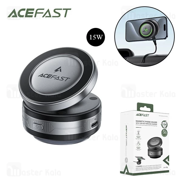 هولدر وکیوم دار و شارژر وایرلس مگ سیف ایس فست ACEFAST E29