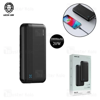 پاوربانک 20000 گرین لاین Green Lion Milos GL-PB84 GNMIL20KPBBK توان 20 وات