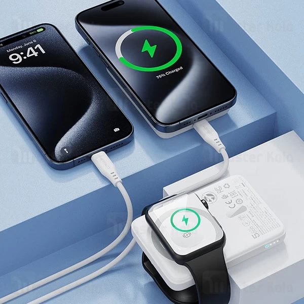 پاوربانک وایرلس 5000 مگ سیف ایس فست ACEFAST M25 توان 20 وات