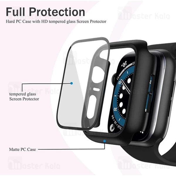 کاور و محافظ 360 درجه اپل واچ Apple Watch 360 tempered glass case 41mm