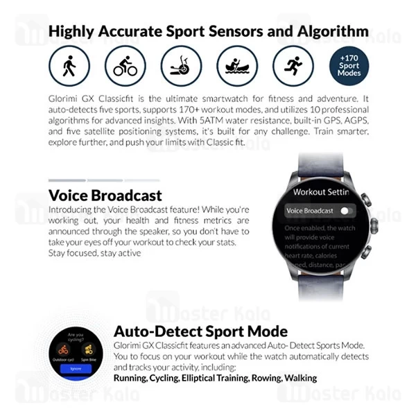 ساعت هوشمند شیائومی گلوریمی Glorimi GX CLASSICFIT Limited Edition