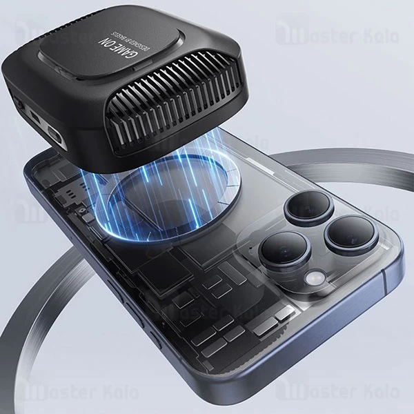 شارژر وایرلس مگنتی و فن خنک کننده موبایل بیسوس Baseus BS-PS036 توان 15 وات