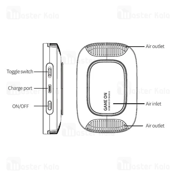 شارژر وایرلس مگنتی و فن خنک کننده موبایل بیسوس Baseus BS-PS036 توان 15 وات