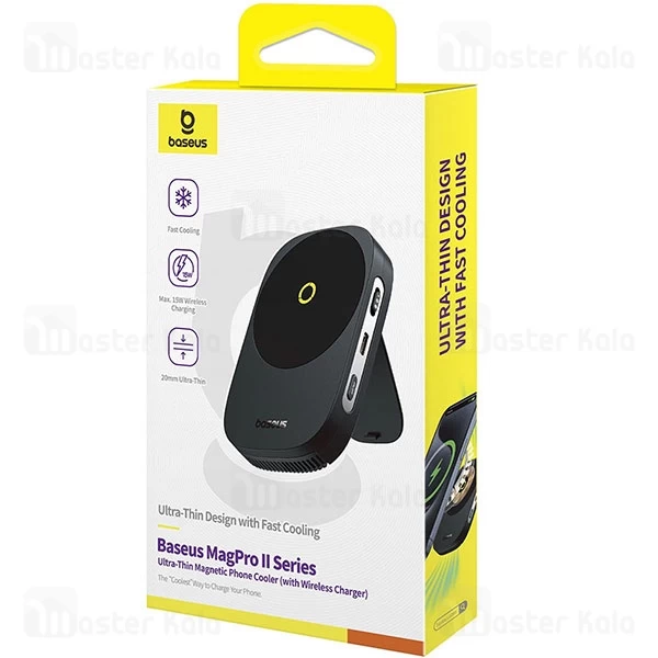 شارژر وایرلس مگنتی و فن خنک کننده موبایل بیسوس Baseus BS-PS036 توان 15 وات